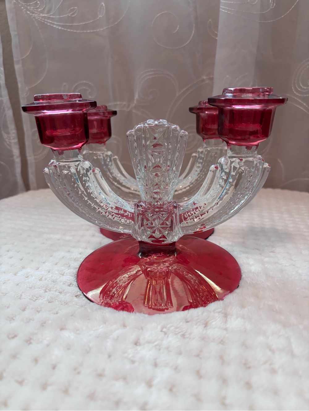 Vintage Tiffin Franciscan Double Arm Candalabras (2)